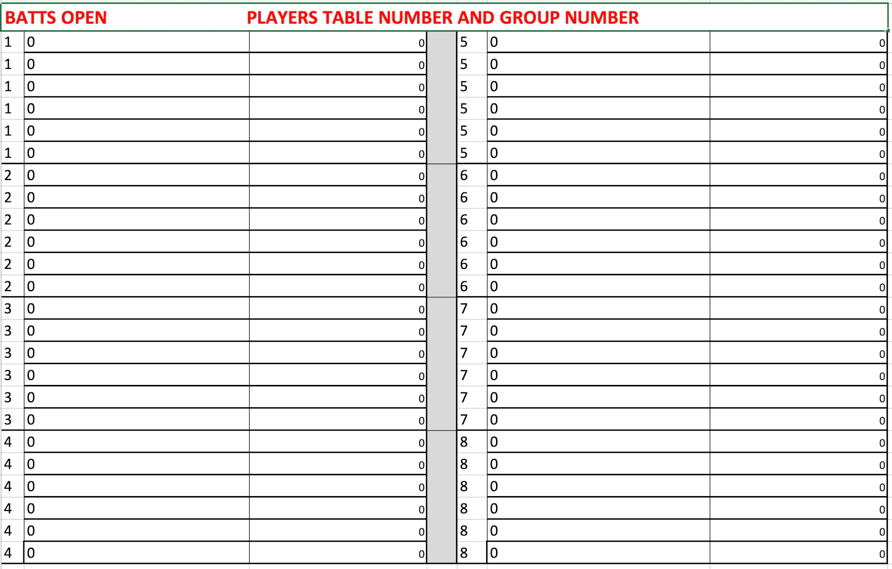 Tournament Draw